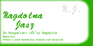 magdolna jasz business card